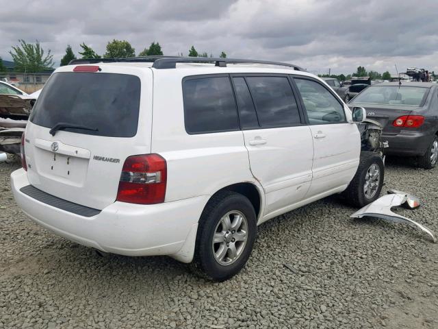 JTEDP21A560113429 - 2006 TOYOTA HIGHLANDER WHITE photo 4