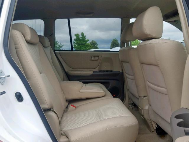 JTEDP21A560113429 - 2006 TOYOTA HIGHLANDER WHITE photo 6