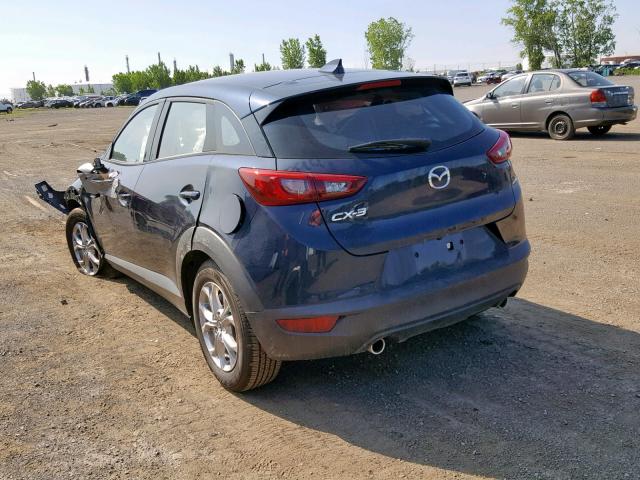 JM1DKDC77K1438717 - 2019 MAZDA CX-3 TOURI BLUE photo 3