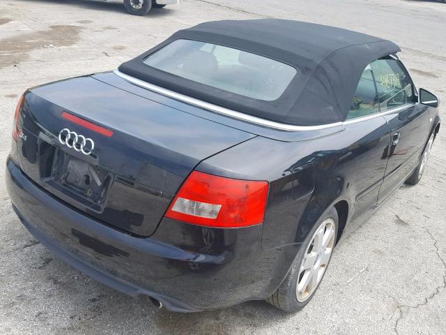 WUARL48H25K901126 - 2005 AUDI S4 QUATTRO BLACK photo 4