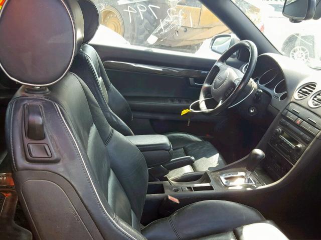 WUARL48H25K901126 - 2005 AUDI S4 QUATTRO BLACK photo 5