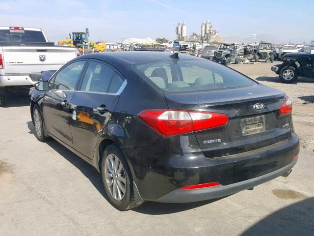 KNAFX4A89E5201839 - 2014 KIA FORTE EX BLACK photo 3