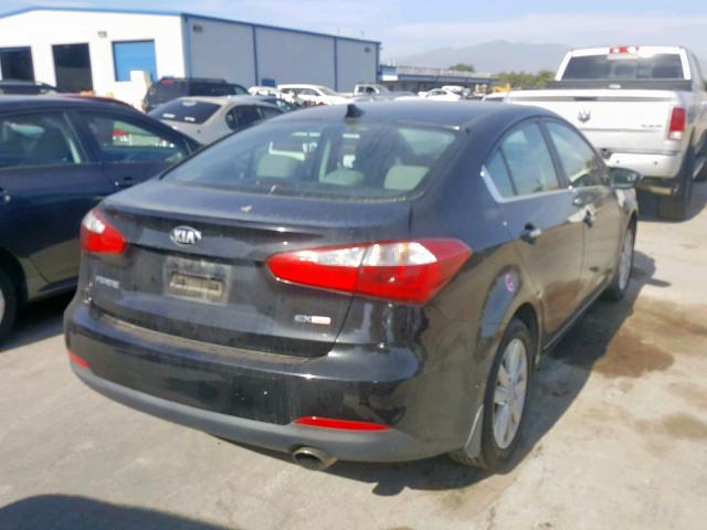 KNAFX4A89E5201839 - 2014 KIA FORTE EX BLACK photo 4