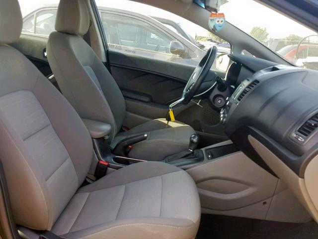 KNAFX4A89E5201839 - 2014 KIA FORTE EX BLACK photo 5