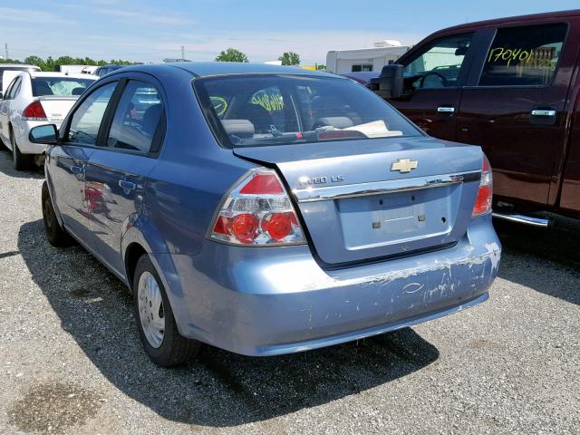 KL1TD56667B105352 - 2007 CHEVROLET AVEO BASE Көк фото 3