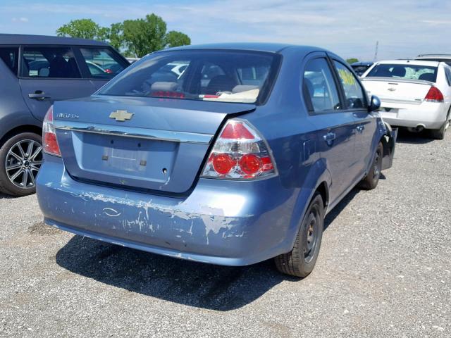 KL1TD56667B105352 - 2007 CHEVROLET AVEO BASE Көк фото 4