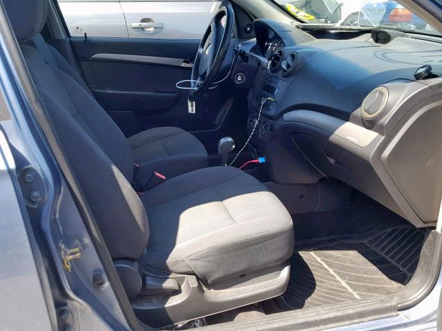 KL1TD56667B105352 - 2007 CHEVROLET AVEO BASE Көк фото 5