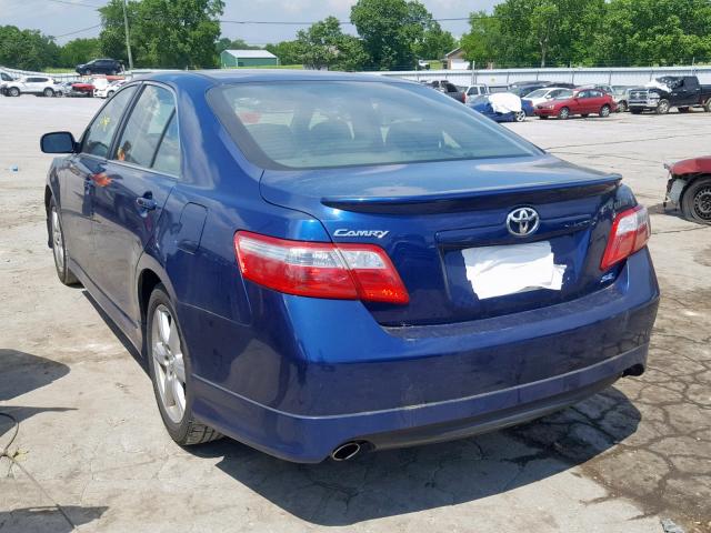 4T1BK46K67U019055 - 2007 TOYOTA CAMRY NEW BLUE photo 3