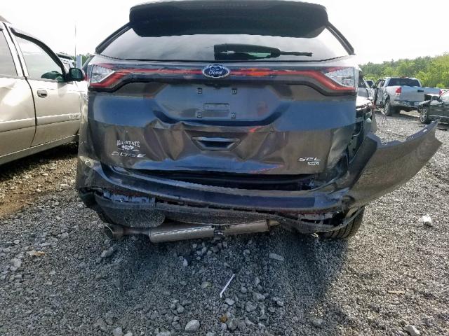 2FMPK4J83HBB73084 - 2017 FORD EDGE SEL SILVER photo 9