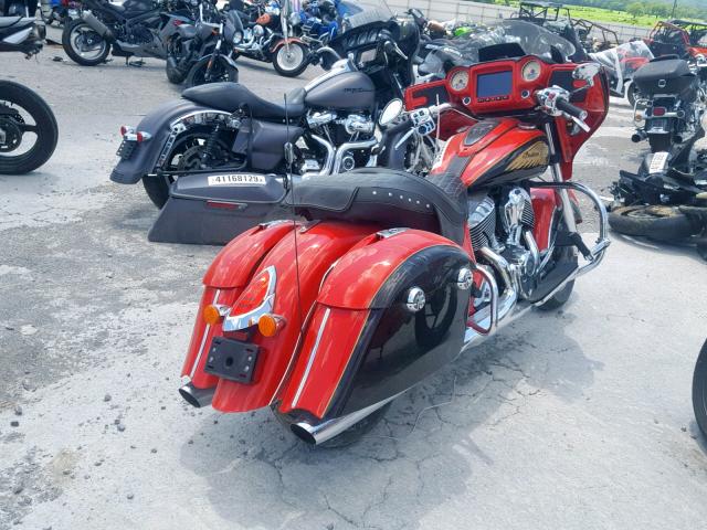56KTCAAA8H3346562 - 2017 INDIAN MOTORCYCLE CO. CHIEFTAIN RED photo 4