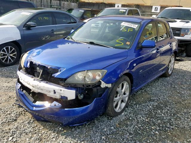 JM1BK343081792911 - 2008 MAZDA 3 HATCHBAC BLUE photo 2