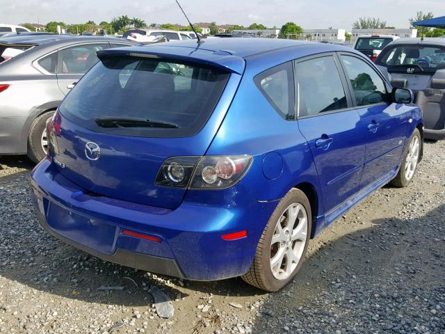 JM1BK343081792911 - 2008 MAZDA 3 HATCHBAC BLUE photo 4