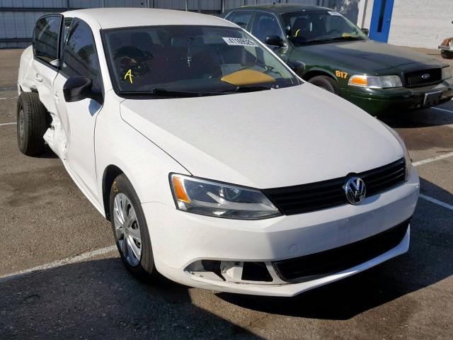 3VW2K7AJ3DM203225 - 2013 VOLKSWAGEN JETTA BASE WHITE photo 1