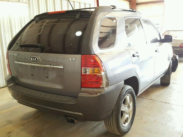 KNDJF724287518335 - 2008 KIA SPORTAGE L GRAY photo 4