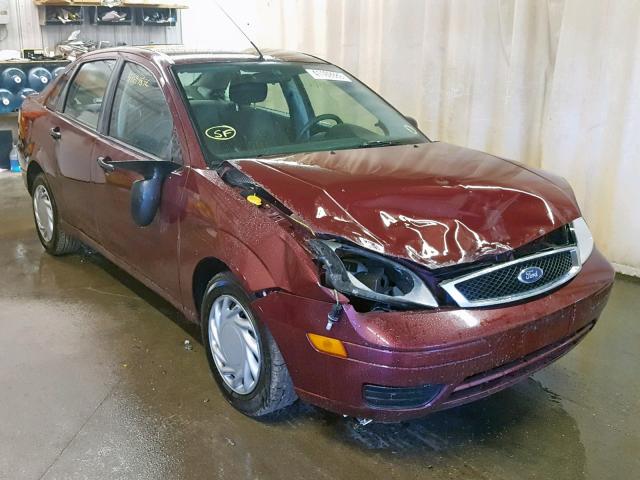 1FAFP34NX7W359768 - 2007 FORD FOCUS ZX4 MAROON photo 1