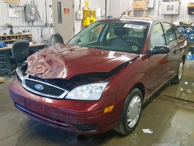 1FAFP34NX7W359768 - 2007 FORD FOCUS ZX4 MAROON photo 2