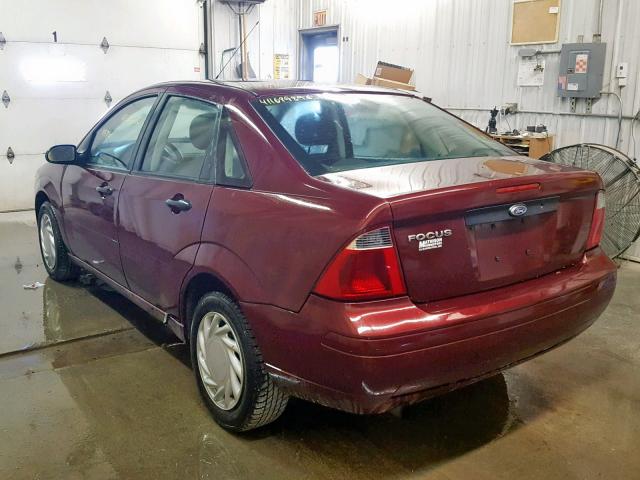 1FAFP34NX7W359768 - 2007 FORD FOCUS ZX4 MAROON photo 3