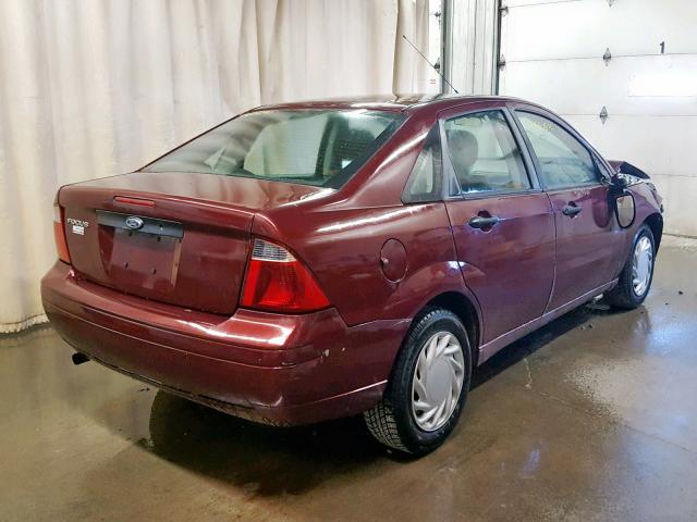 1FAFP34NX7W359768 - 2007 FORD FOCUS ZX4 MAROON photo 4