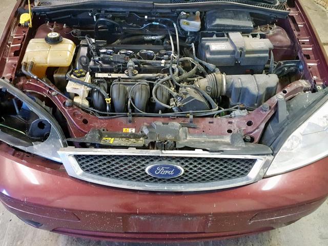 1FAFP34NX7W359768 - 2007 FORD FOCUS ZX4 MAROON photo 7