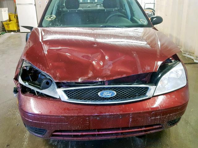 1FAFP34NX7W359768 - 2007 FORD FOCUS ZX4 MAROON photo 9