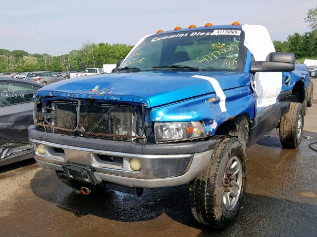 3B6KF2664YM232595 - 2000 DODGE RAM 2500 BLUE photo 2