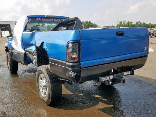 3B6KF2664YM232595 - 2000 DODGE RAM 2500 BLUE photo 3