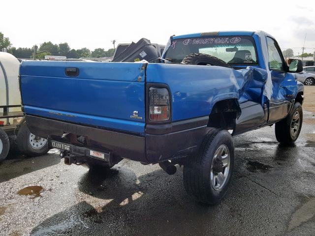 3B6KF2664YM232595 - 2000 DODGE RAM 2500 BLUE photo 4