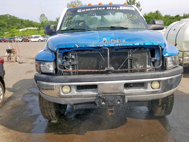 3B6KF2664YM232595 - 2000 DODGE RAM 2500 BLUE photo 9