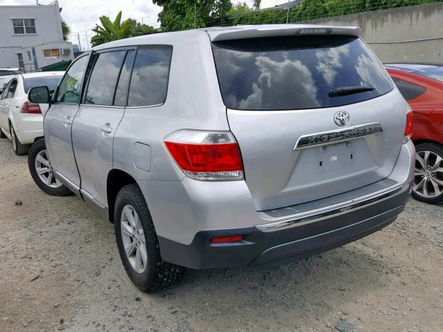 5TDZA3EH9DS034638 - 2013 TOYOTA HIGHLANDER SILVER photo 3