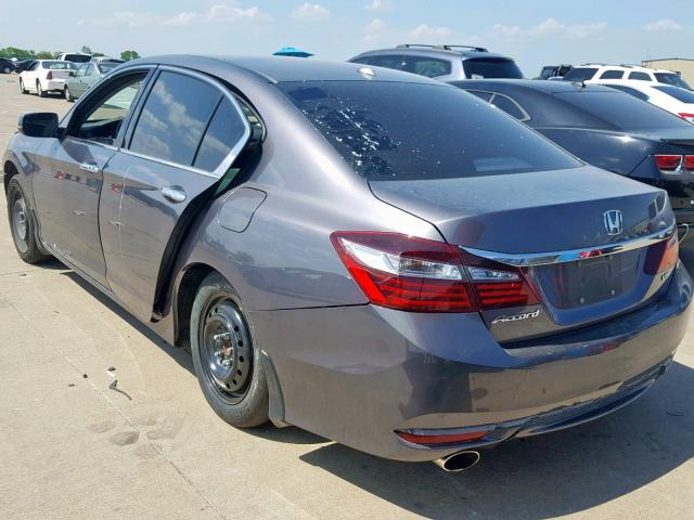 1HGCR3F83HA041490 - 2017 HONDA ACCORD EXL GRAY photo 3