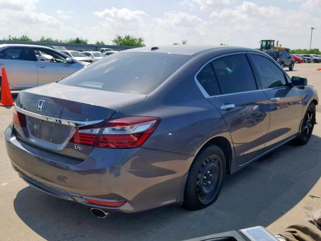 1HGCR3F83HA041490 - 2017 HONDA ACCORD EXL GRAY photo 4