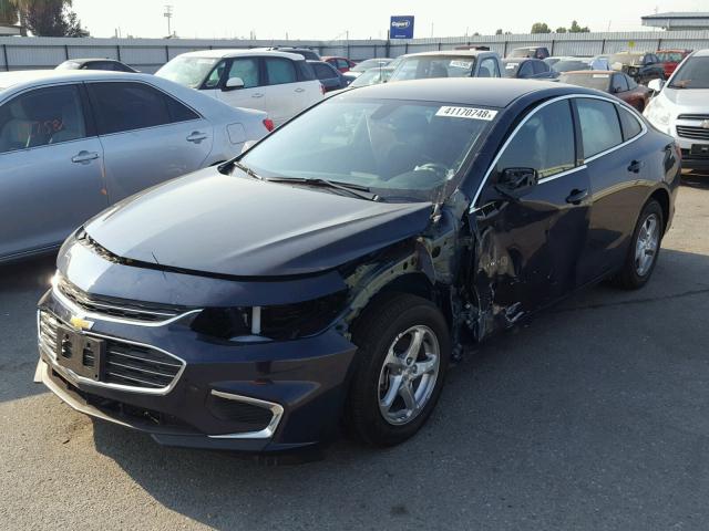 1G1ZB5ST9JF200386 - 2018 CHEVROLET MALIBU LS BLUE photo 2