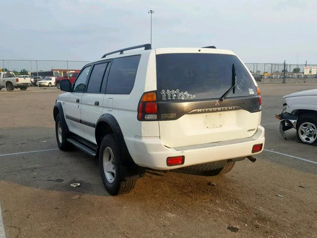 JA4MT21H11P058162 - 2001 MITSUBISHI MONTERO SP WHITE photo 3