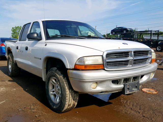 1B7HG48N22S553083 - 2002 DODGE DAKOTA QUA WHITE photo 1