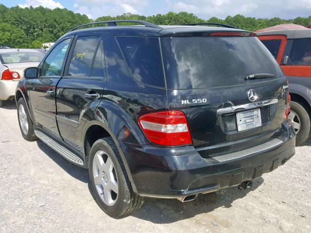 4JGBB72E48A392549 - 2008 MERCEDES-BENZ ML 550 BLACK photo 3