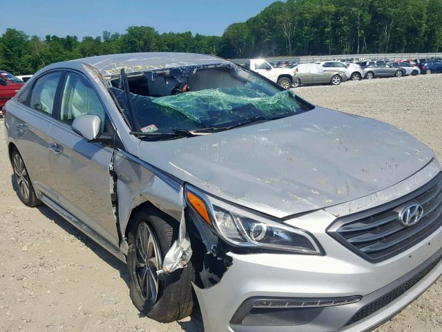 5NPE34AF6FH056267 - 2015 HYUNDAI SONATA SPO SILVER photo 9