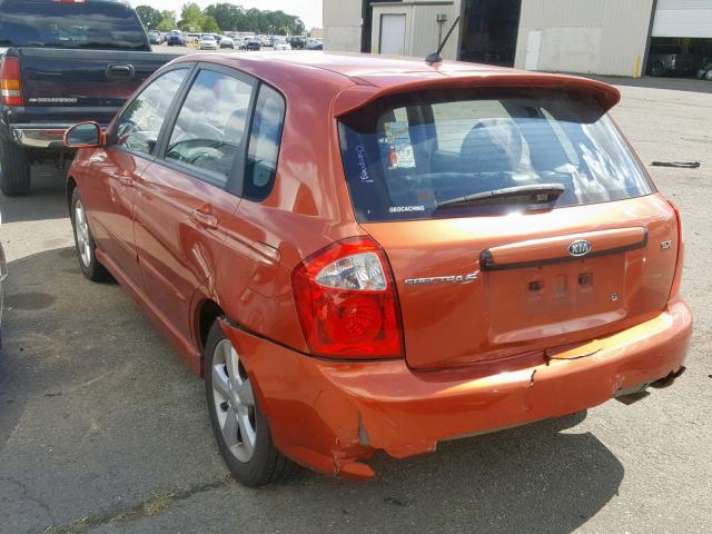 KNAFE161185013501 - 2008 KIA SPECTRA5 5 ORANGE photo 3