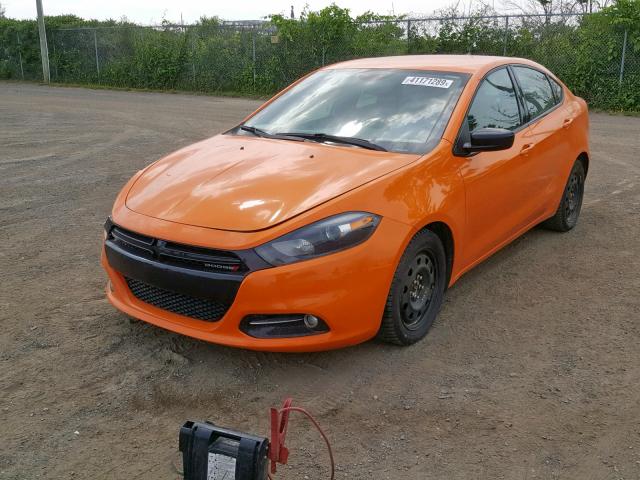 1C3CDFBB0ED826578 - 2014 DODGE DART SXT ORANGE photo 2