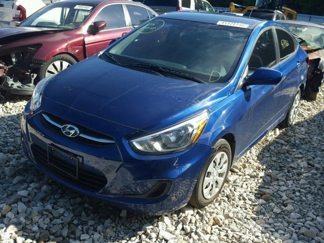 KMHCT4AE4GU031367 - 2016 HYUNDAI ACCENT SE BLUE photo 2