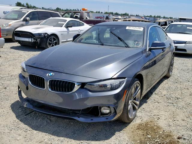 WBA4J1C51JBG79438 - 2018 BMW 430I GRAN GRAY photo 2