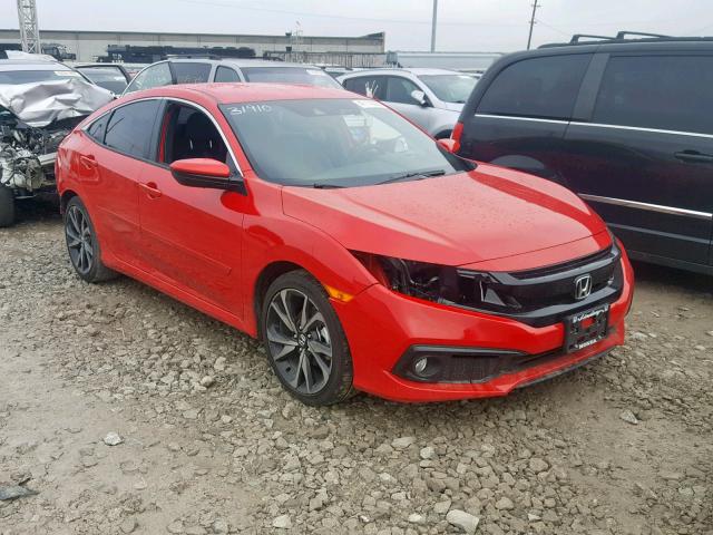 2HGFC2F88KH536012 - 2019 HONDA CIVIC SPOR RED photo 1