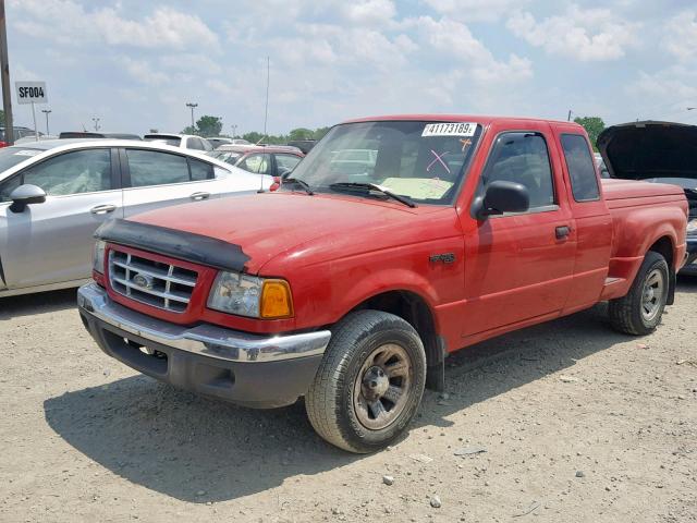 1FTYR14V72PB52386 - 2002 FORD RANGER SUP RED photo 2