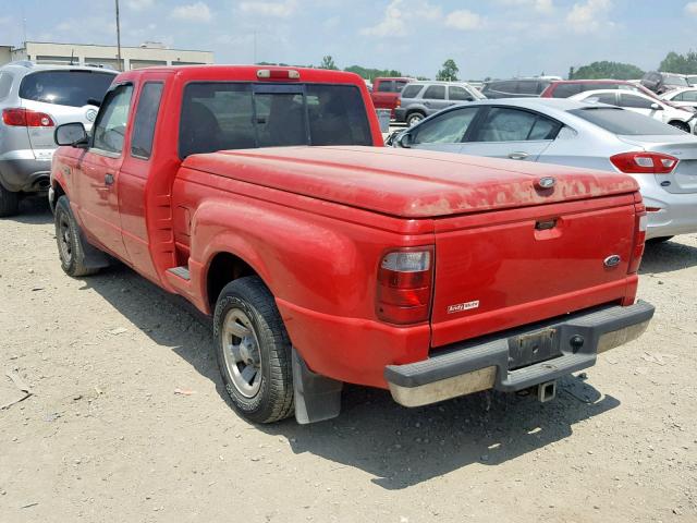 1FTYR14V72PB52386 - 2002 FORD RANGER SUP RED photo 3