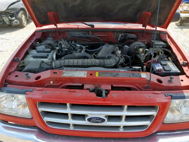 1FTYR14V72PB52386 - 2002 FORD RANGER SUP RED photo 7