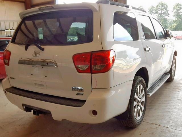 5TDJW5G18AS036337 - 2010 TOYOTA SEQUOIA LI WHITE photo 4