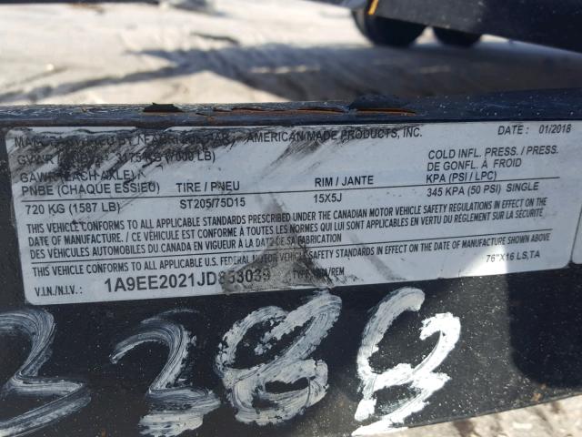 1A9EE2021JD853039 - 2017 FORD TRAILER BLACK photo 10