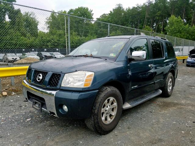 5N1AA08B04N701438 - 2004 NISSAN ARMADA SE TEAL photo 2