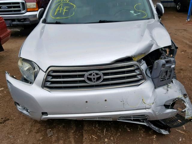 JTEES43A182061929 - 2008 TOYOTA HIGHLANDER SILVER photo 7