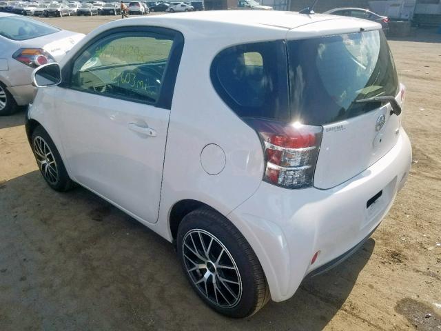 JTNJJXB00DJ022079 - 2013 TOYOTA SCION IQ WHITE photo 3