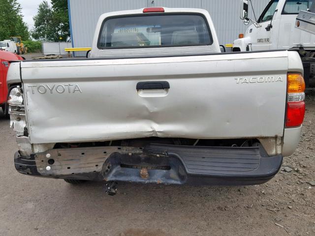 5TENL42N42Z112817 - 2002 TOYOTA TACOMA BEIGE photo 9